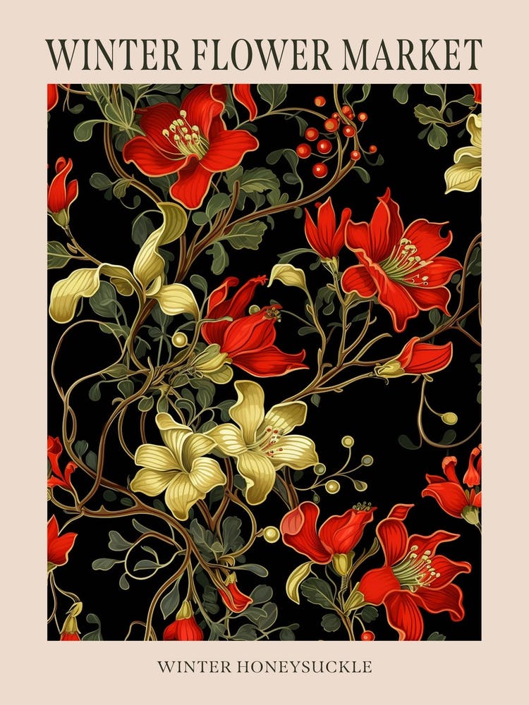 Winter Honeysuckle 2 Winter Flower Market Poster