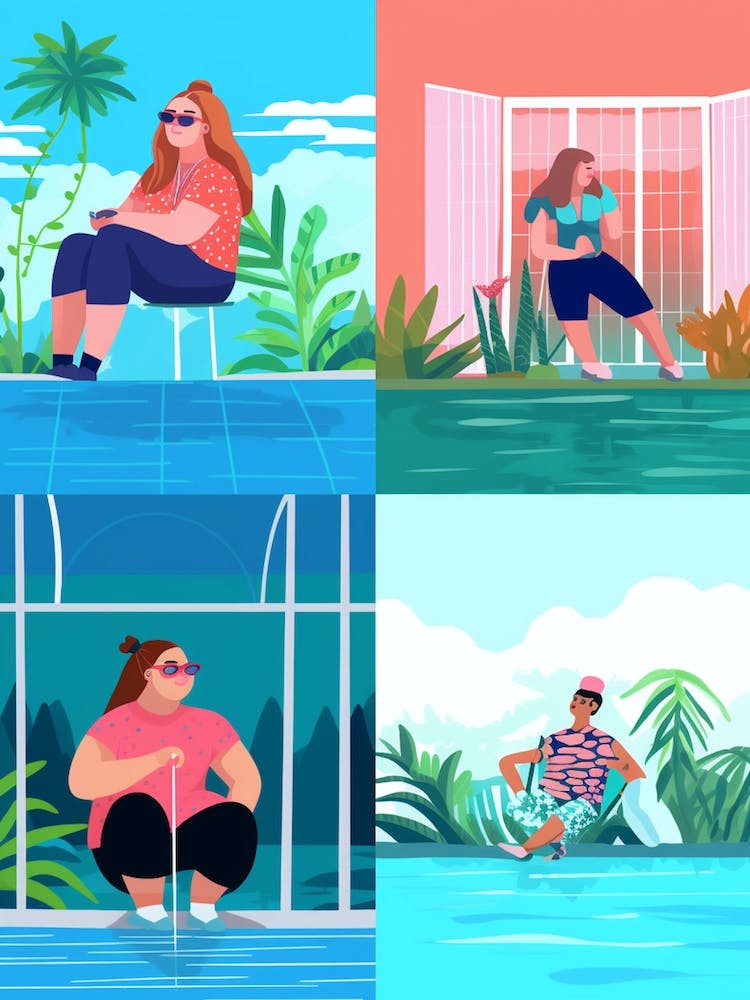 Body Positivity Hockney Inspired Prints 4