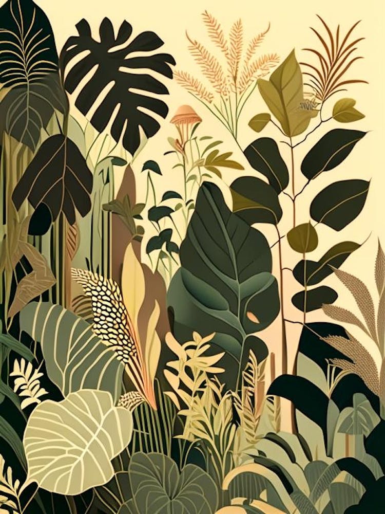 Jungle Botanicals 4 Rousseau Inspired