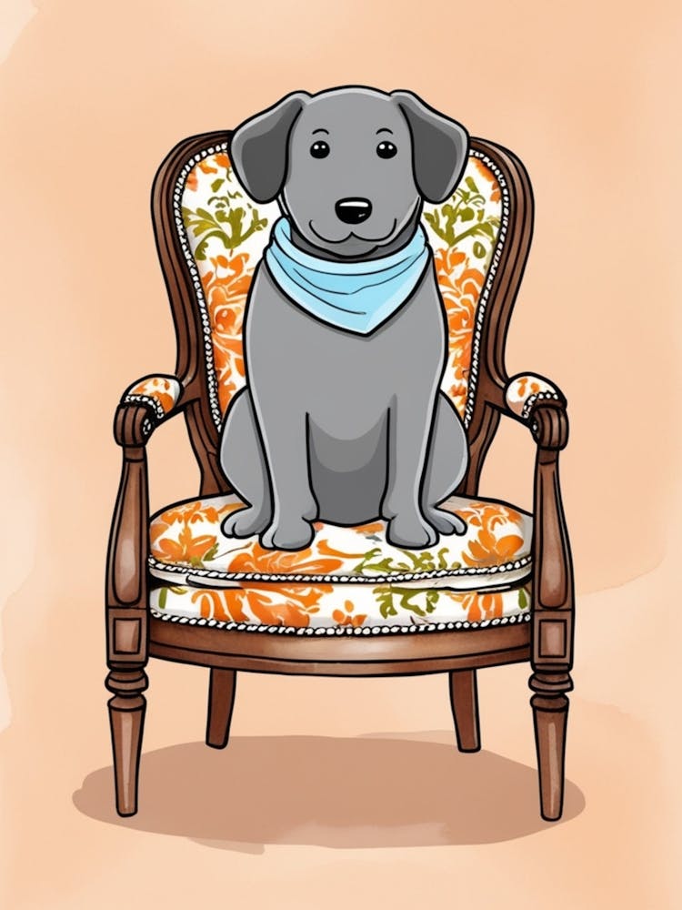 Dog Sitting In Chair