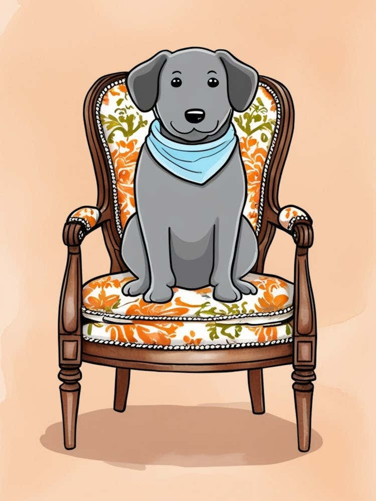 Dog Sitting In Chair