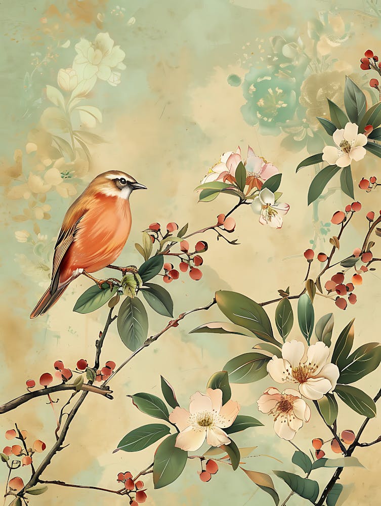 Bird Flowers Chinese Style 5