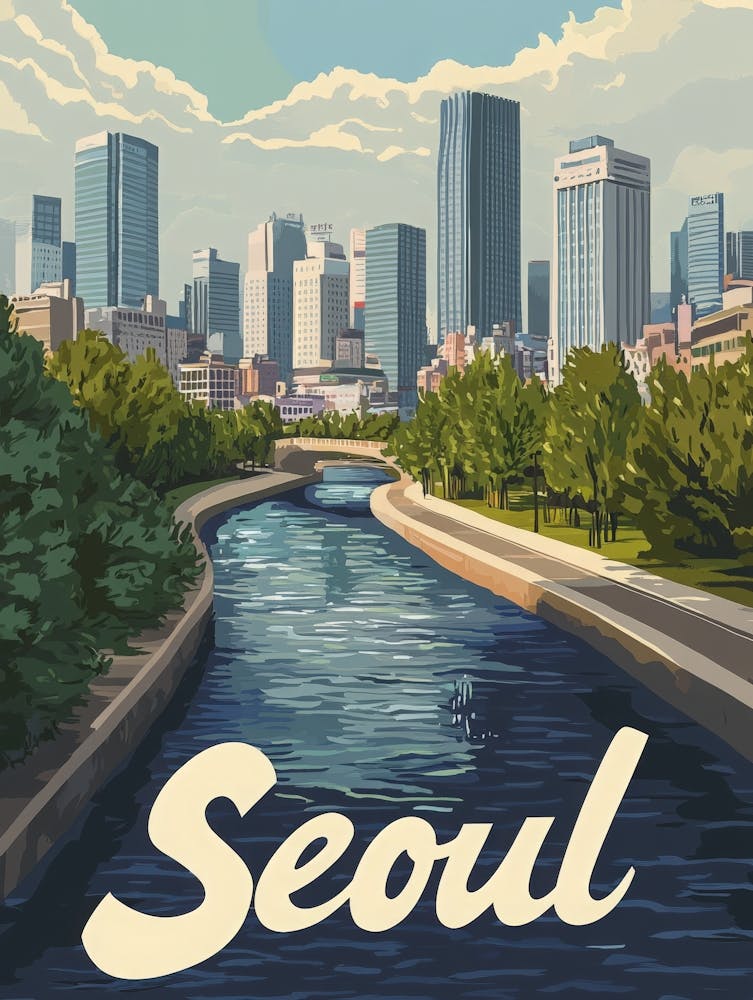 Aihrgdesign A Mid Century Modern Travel Poster For Seoul Show 2b3370d7 85fc 4c88 9d51 Dc894ee26c01 0