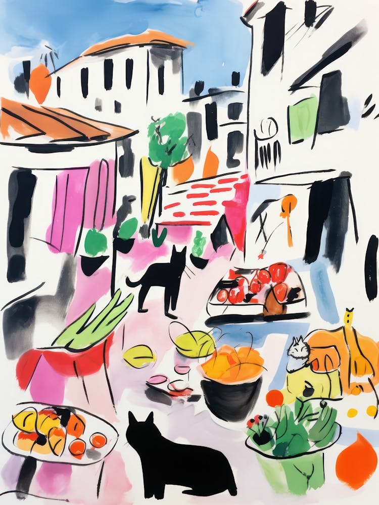 The Food Market In Vienna 1 Illustration
