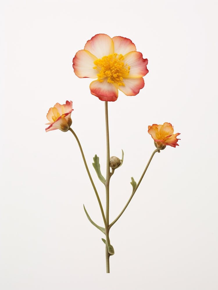 Pressed Flower Botanical Art Portulaca 2