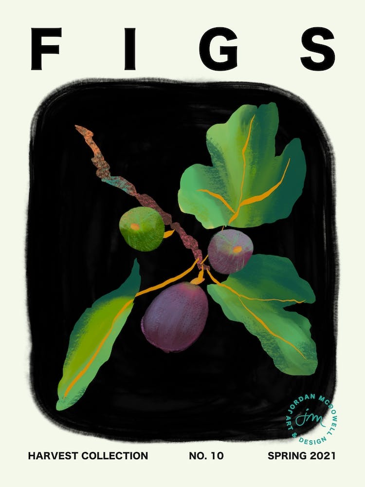 Feigen Frucht Küchentypografie