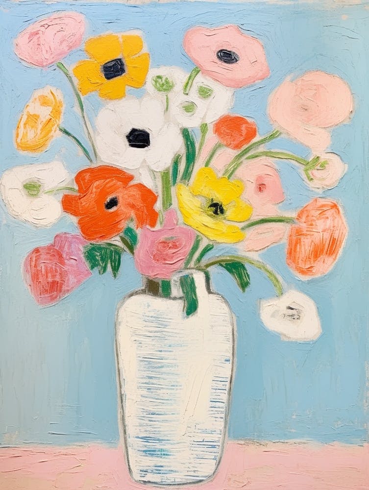 Peinture de Fleurs - Style Fauve - Renoncule 1