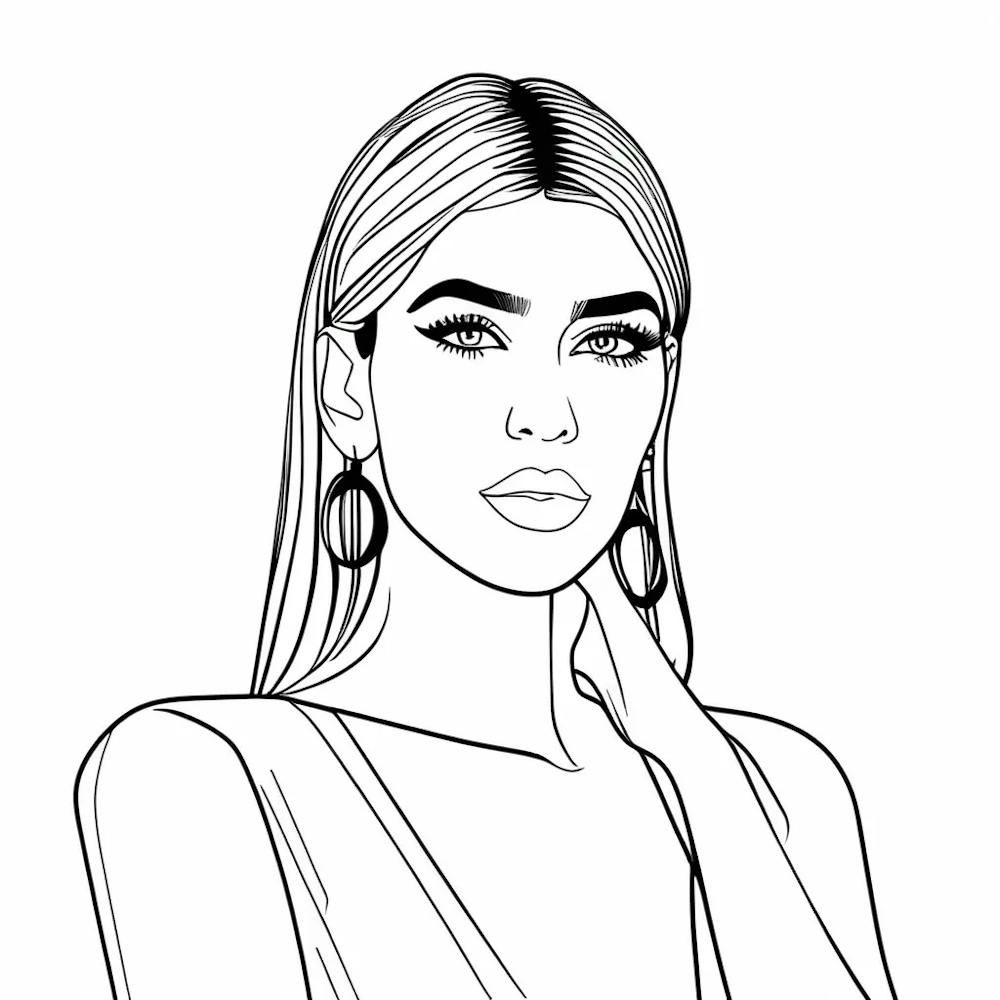 lline art portrait dua lupa
