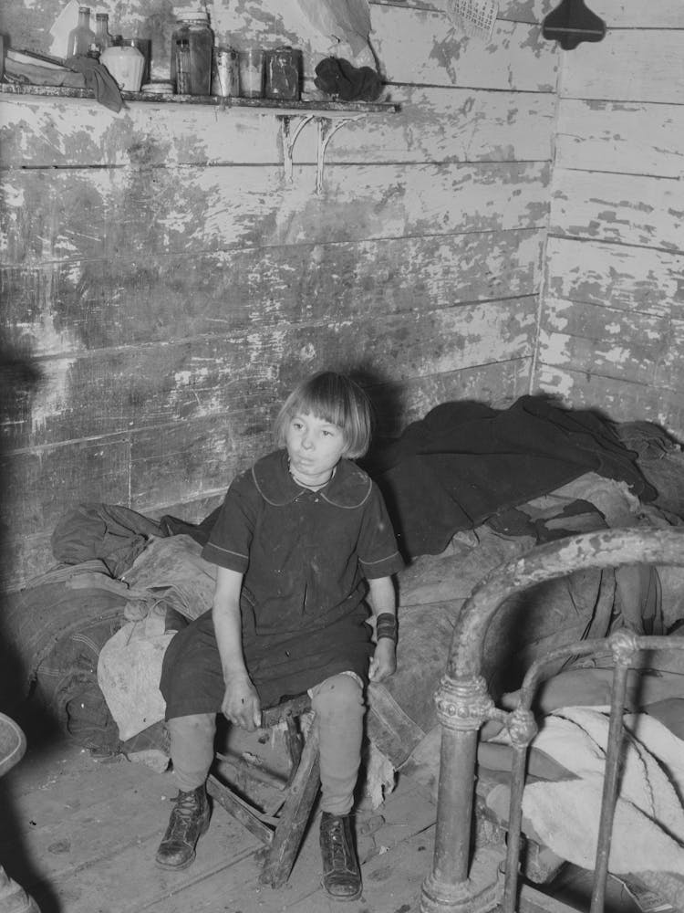 Daughter Of Farmer Near Williston, North Dakota, Dwarfed Arm Probably Due To Infantile Paralysis By Russell Lee