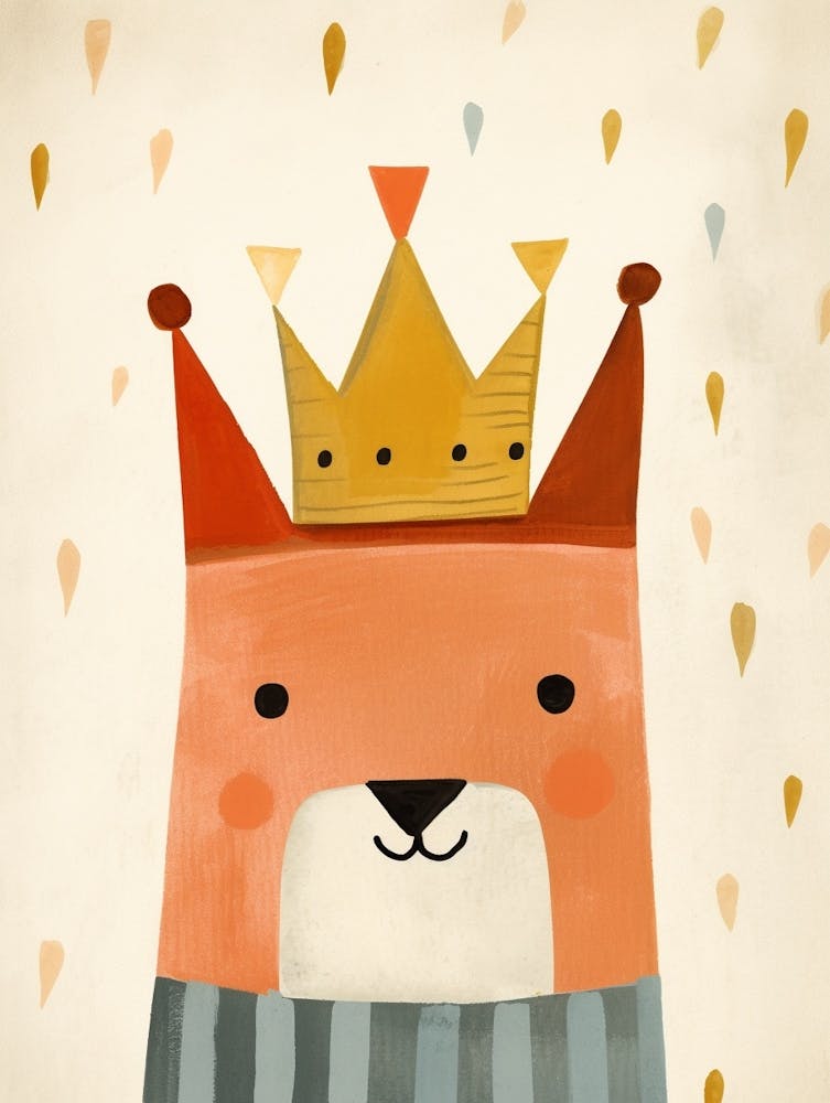 Little Fox 3 Wearing A Crown