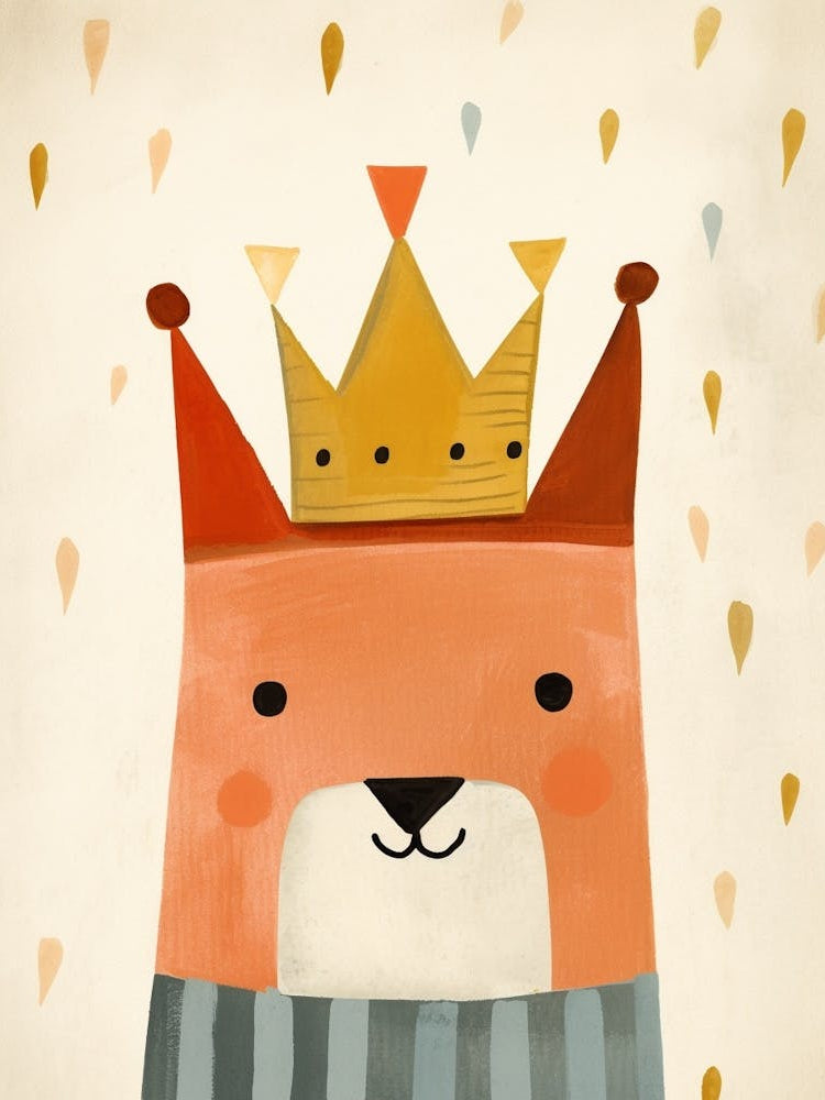 Little Fox 3 Wearing A Crown