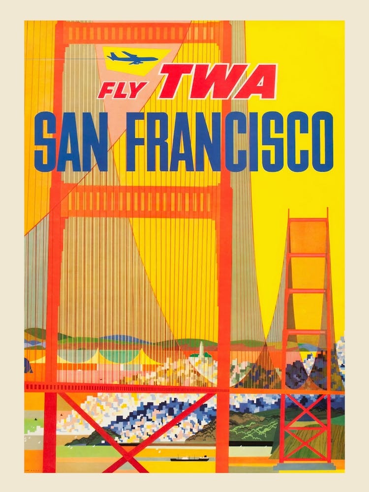 Twa Travel Poster For San Francisco By David Klein