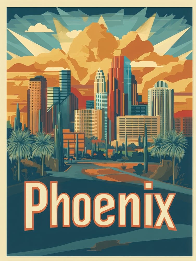 Aihrgdesign A 1970s Inspired Travel Poster For Phoenix Depict 6c764990 0b40 48fa 9633 Ada15b257b2b 3