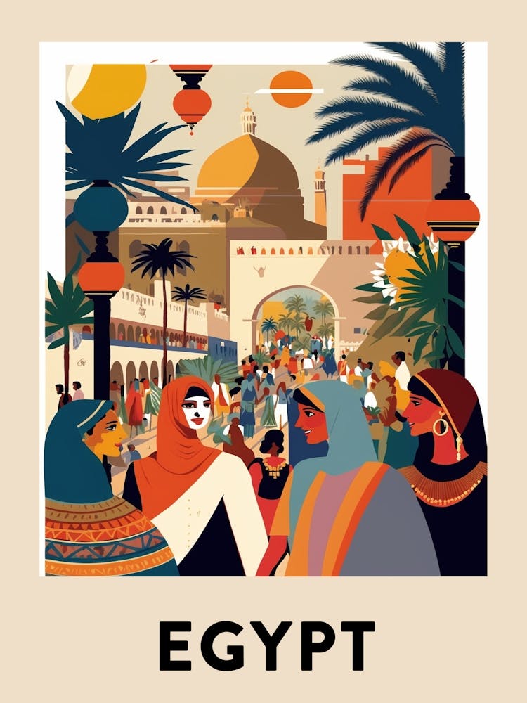 Egypt 2 Vintage Travel Poster