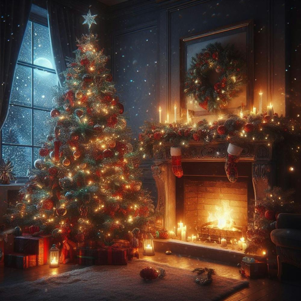 Christmas Tree In The Living Room