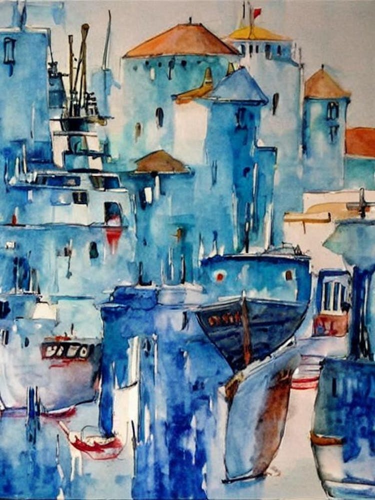 Port Of Bahrain Bahrain Abstract Block harbour