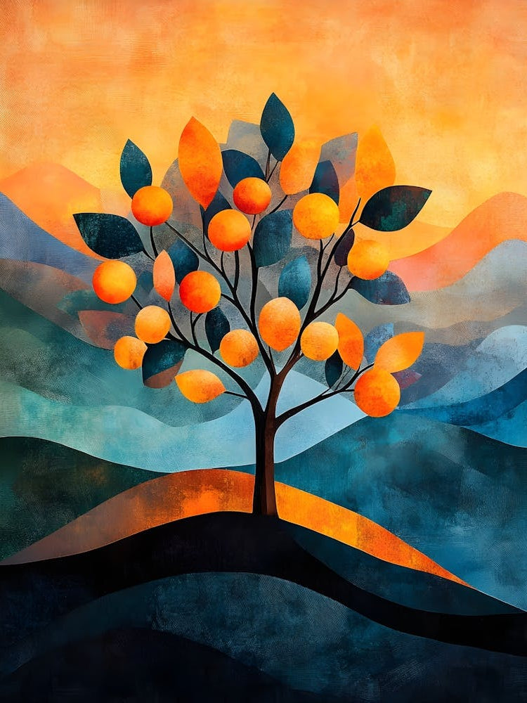 Modern Orange Tree 7