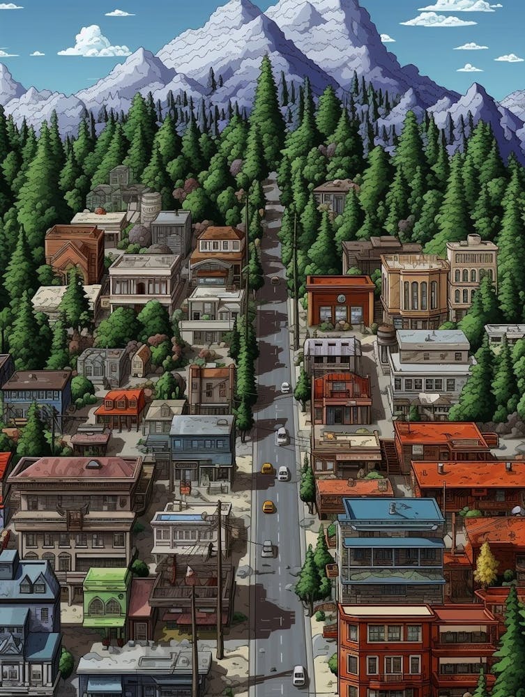 Bellingham Washington Retro Pop Art 7