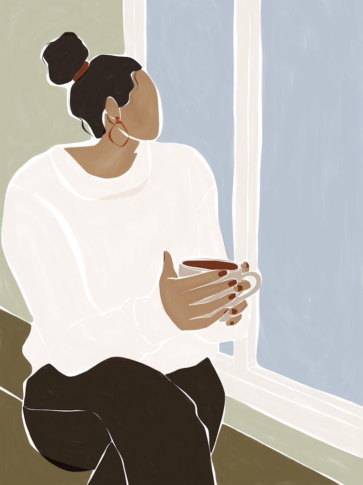 Woman Drinking Coffee