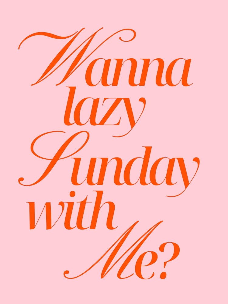 Fauler Sonntag - Rosa/Orange