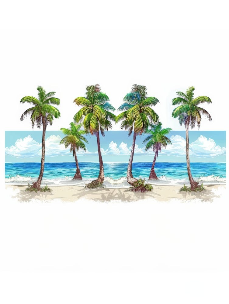 Palm Trees On The Beach 11