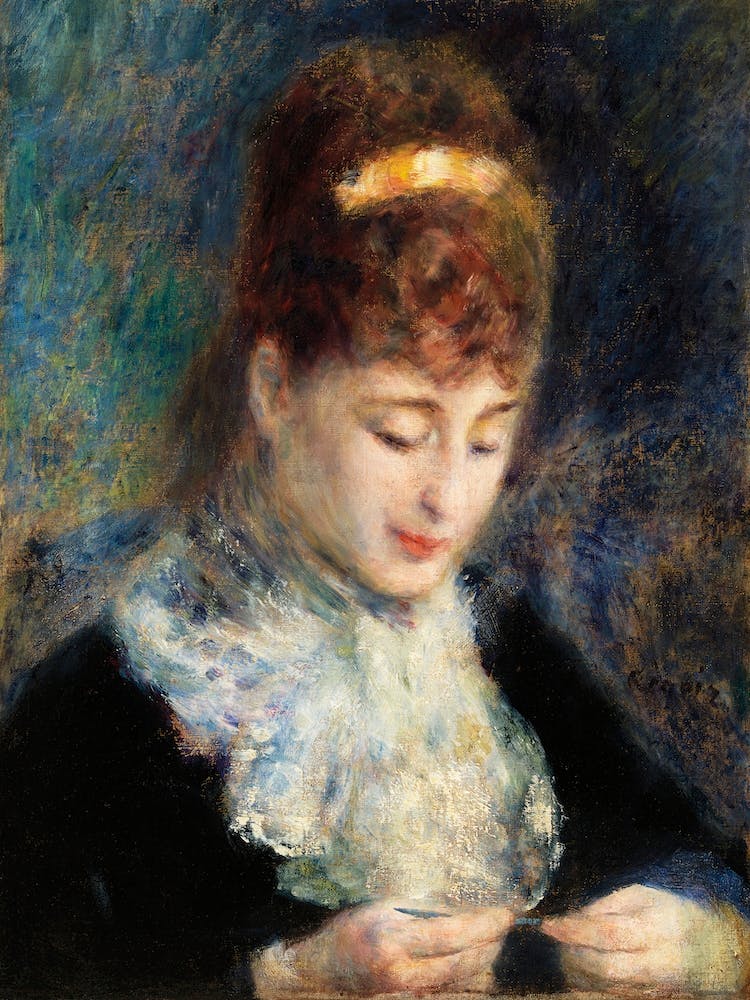 Woman Crocheting, Pierre Auguste Renoir