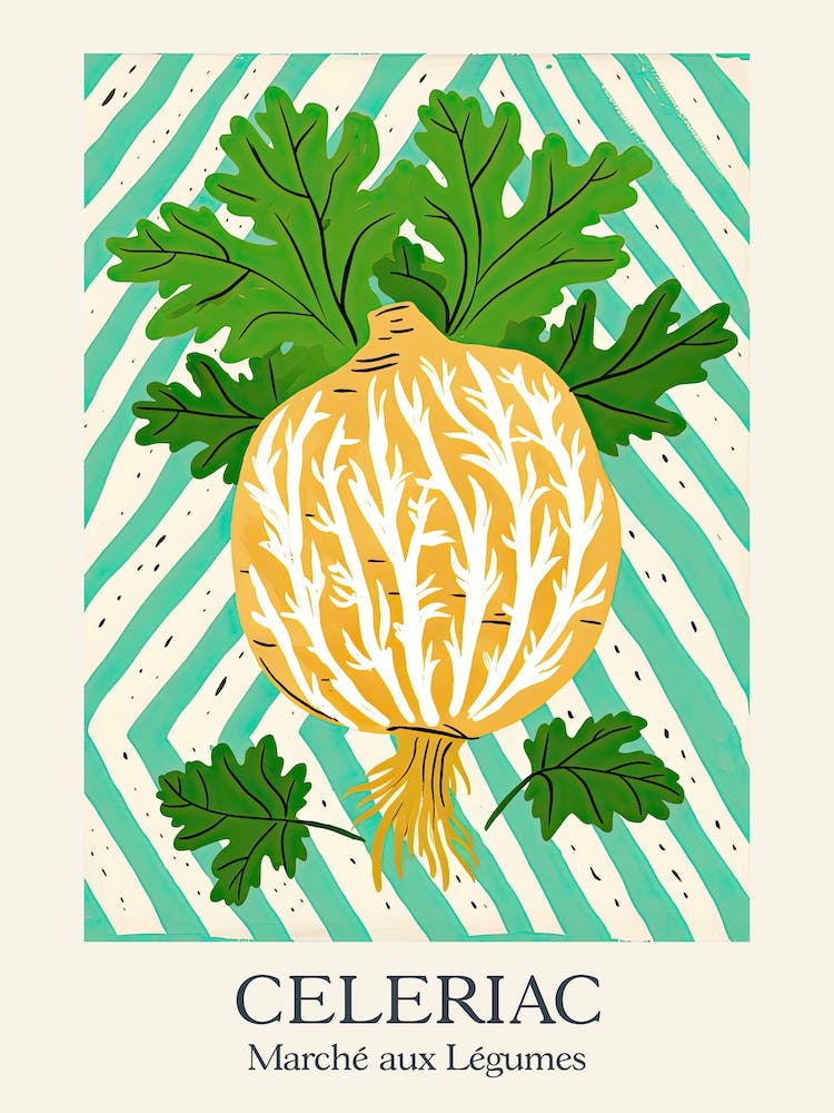 Marche Aux Legumes Celeriac Summer Illustration 5