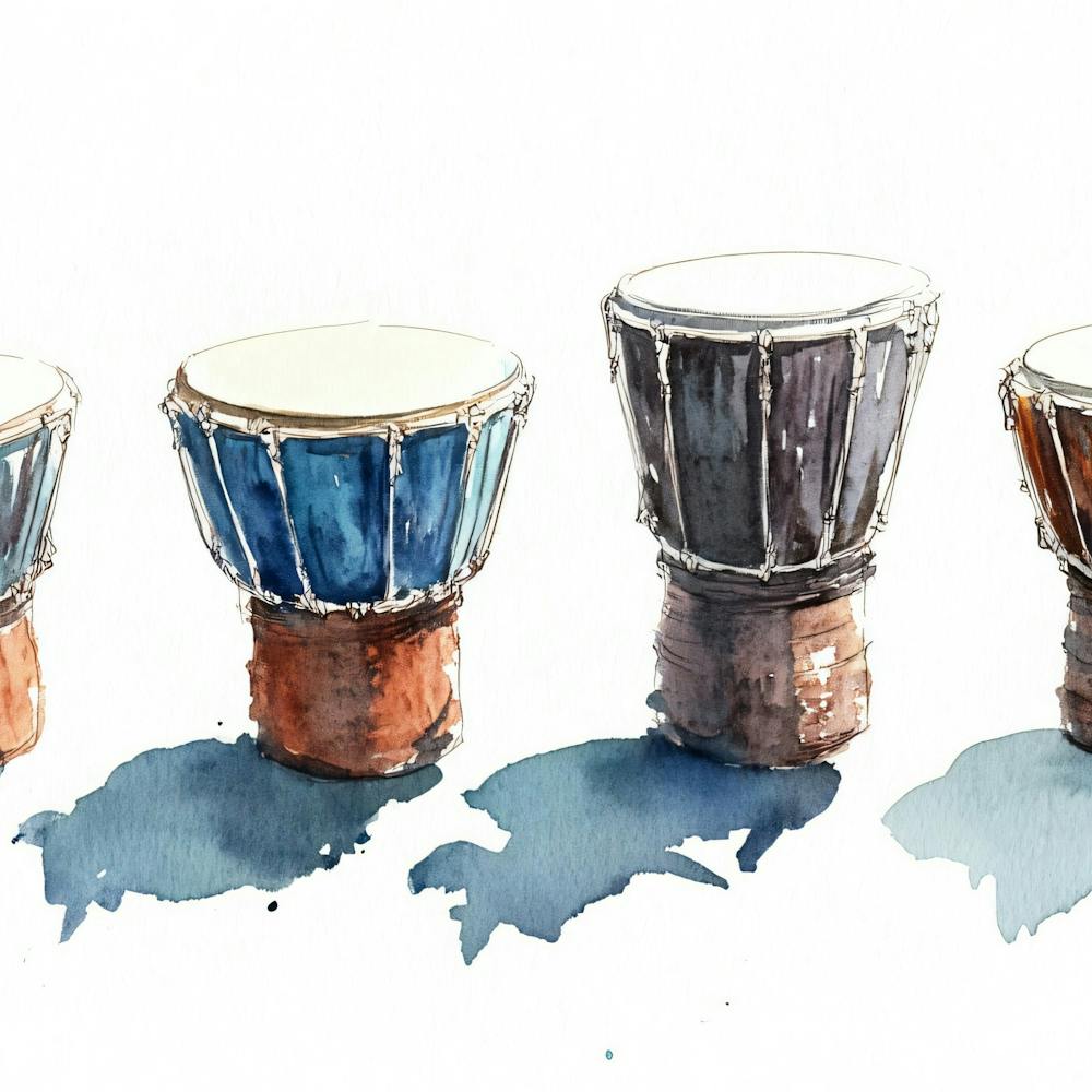 Djembes Watercolor