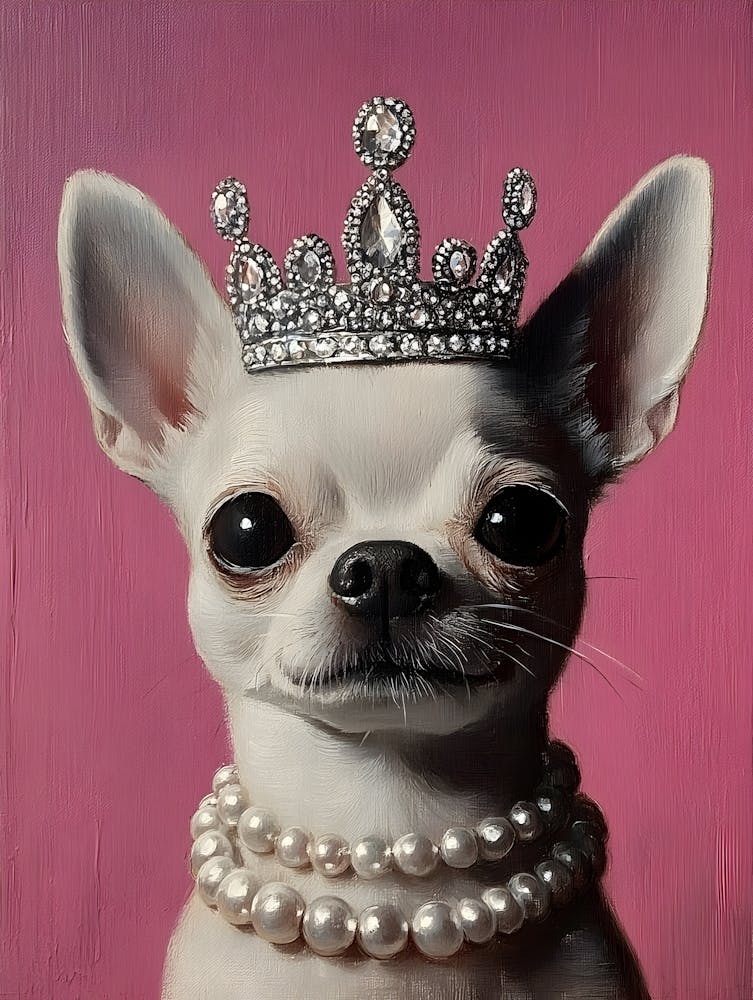 Chihuahua In Crown And Pearls 5