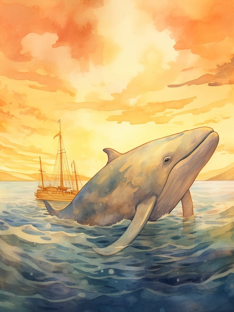 Ginkgo Toothed Beaked Whale At Sunrise