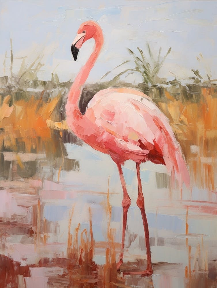 Bird Painting Flamingo 1