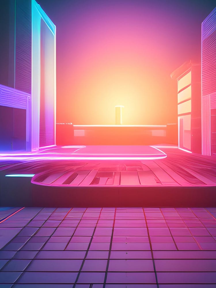 Futuristic Science Fiction Glowing Monolith
