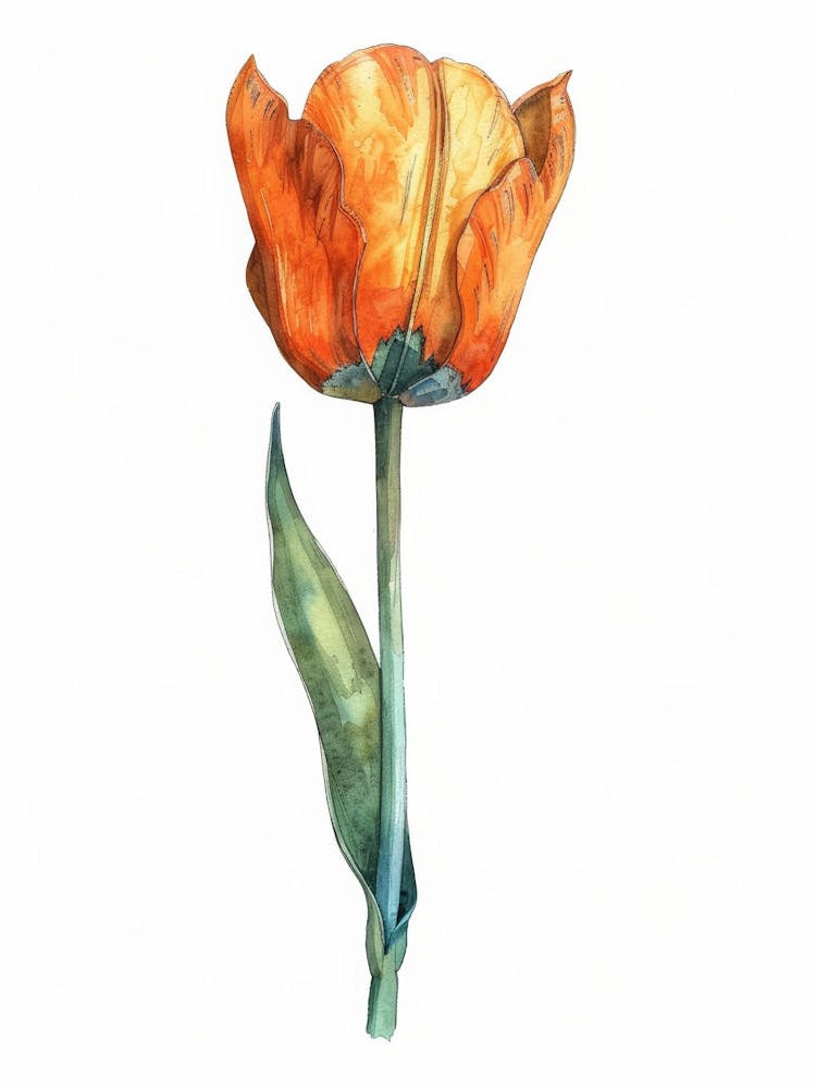 Orange Tulip 1
