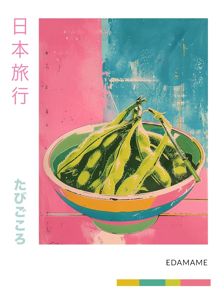 Edamame Duoton Siebdruck Poster 2