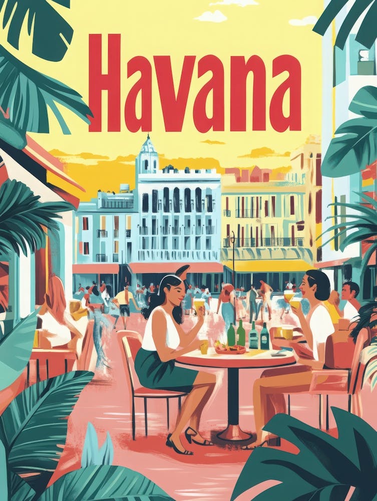 Aihrgdesign A 1970s Inspired Travel Poster For Havana
