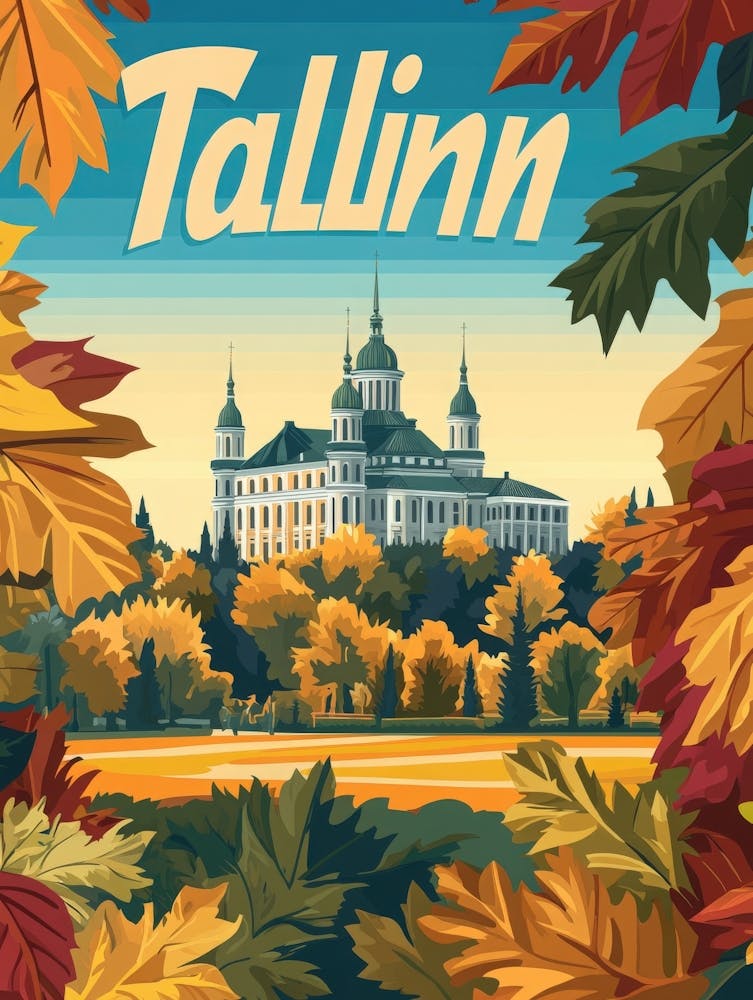 Aihrgdesign A Mid Century Modern Travel Poster For Tallinn 1