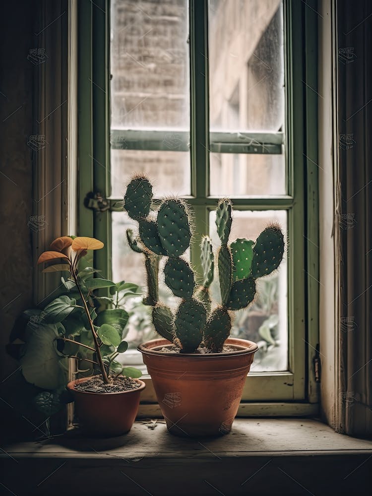 Prickle Pear Cactus Window 4