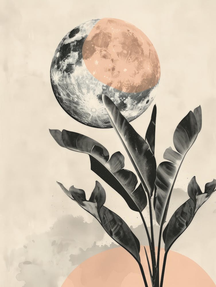 Moon And Plant