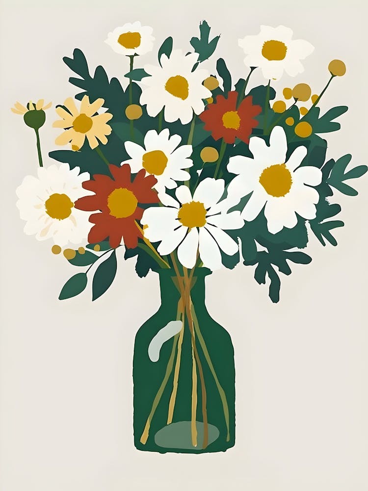 Daisies In A Vase 1