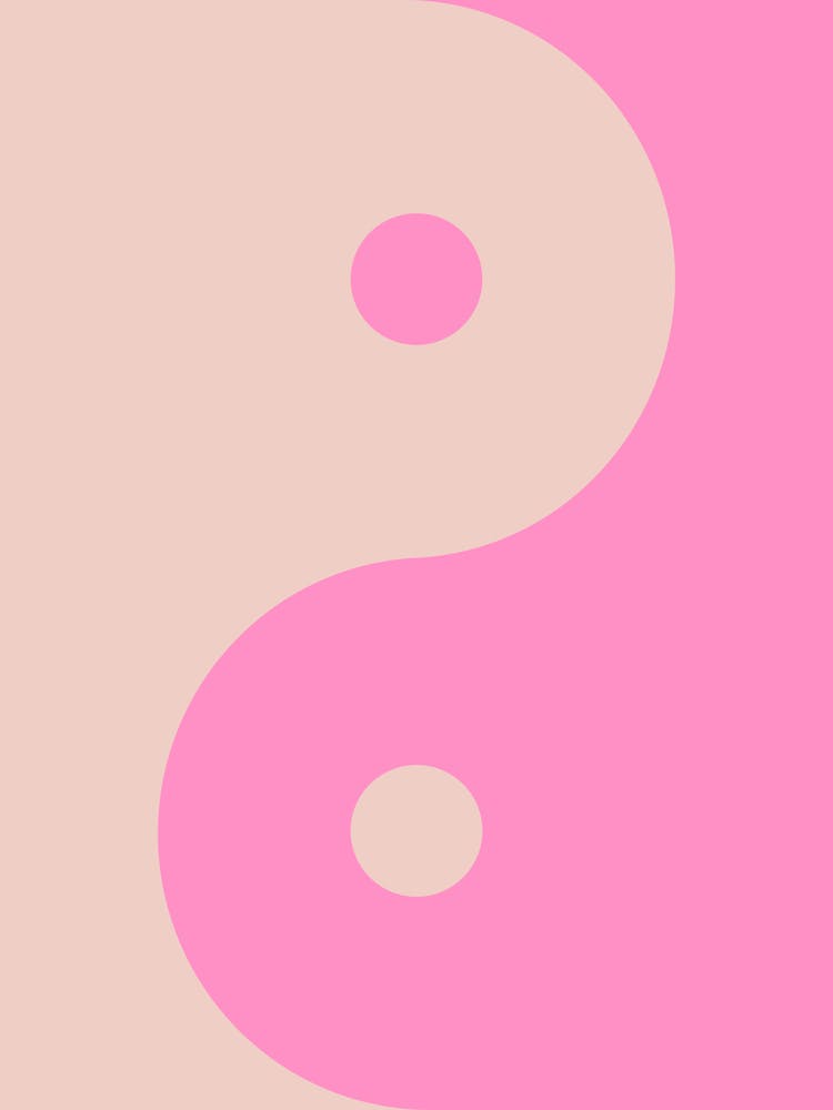Yin Yang Peach And Pink
