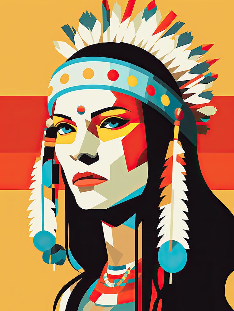 Pop Art Tribute to Native American Culture