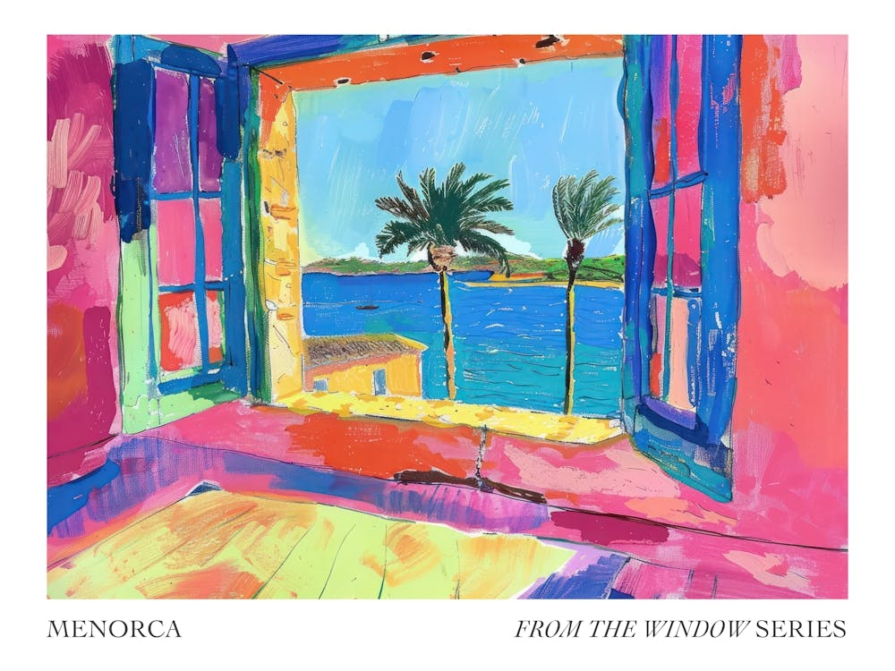 Menorca From The Window Series Poster Painting 2