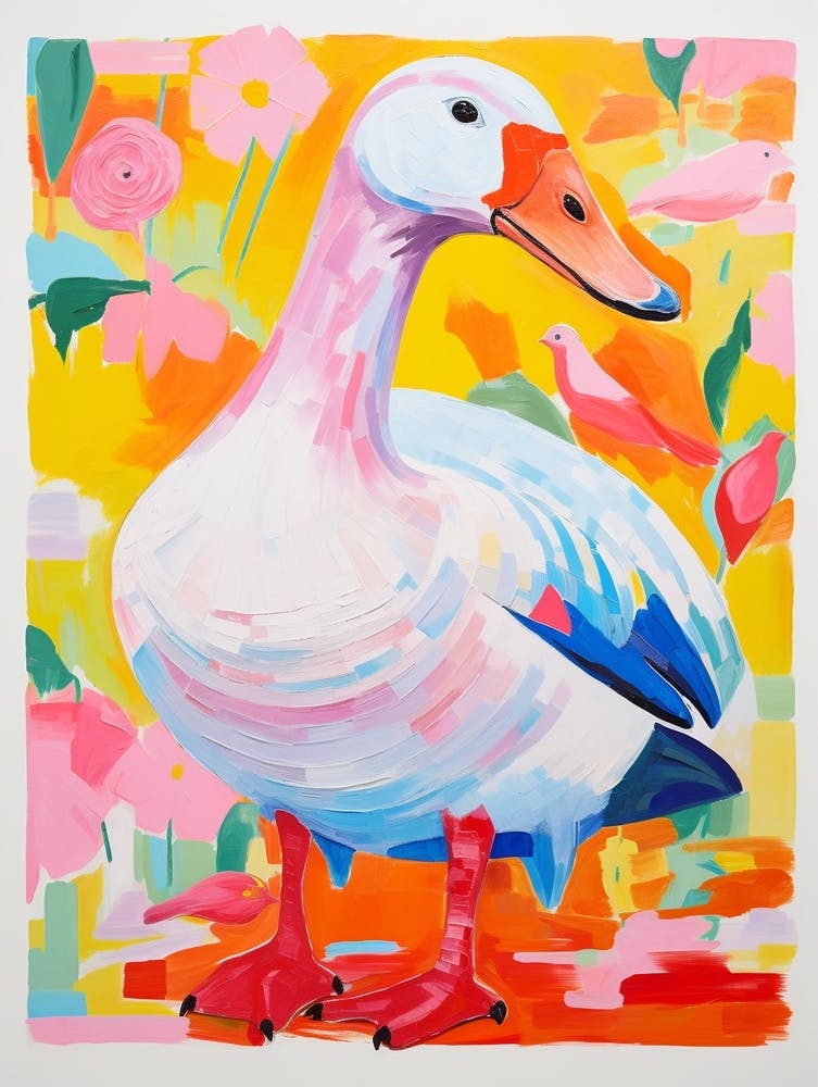 Colourful Bird Painting Goose 4