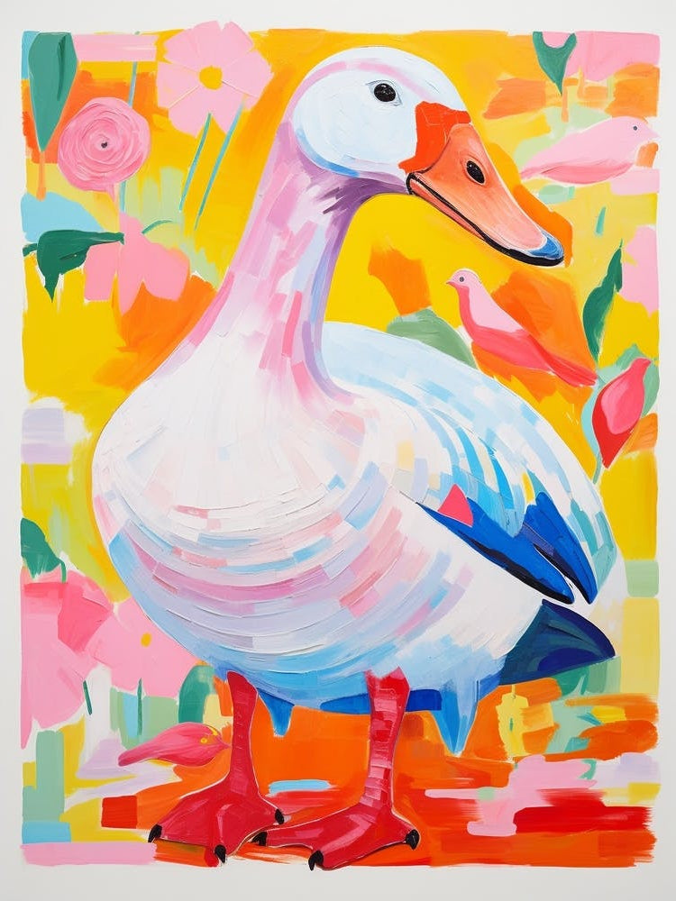 Colourful Bird Painting Goose 4