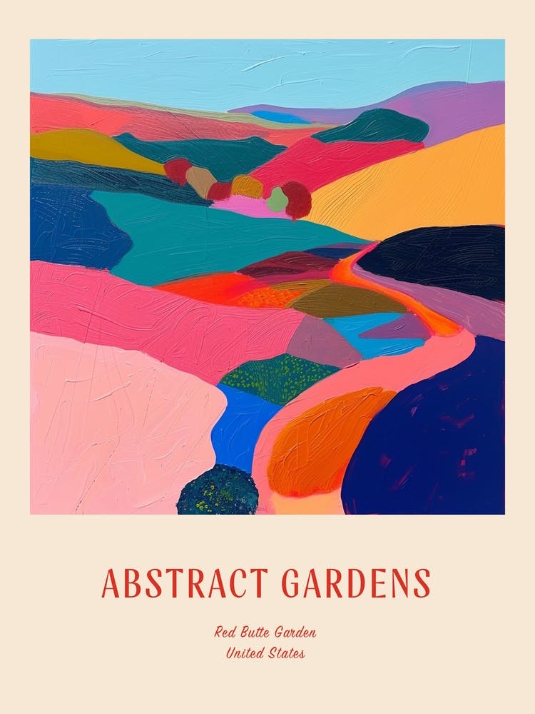 Colourful Gardens Red Butte Garden Usa 3 Red Poster
