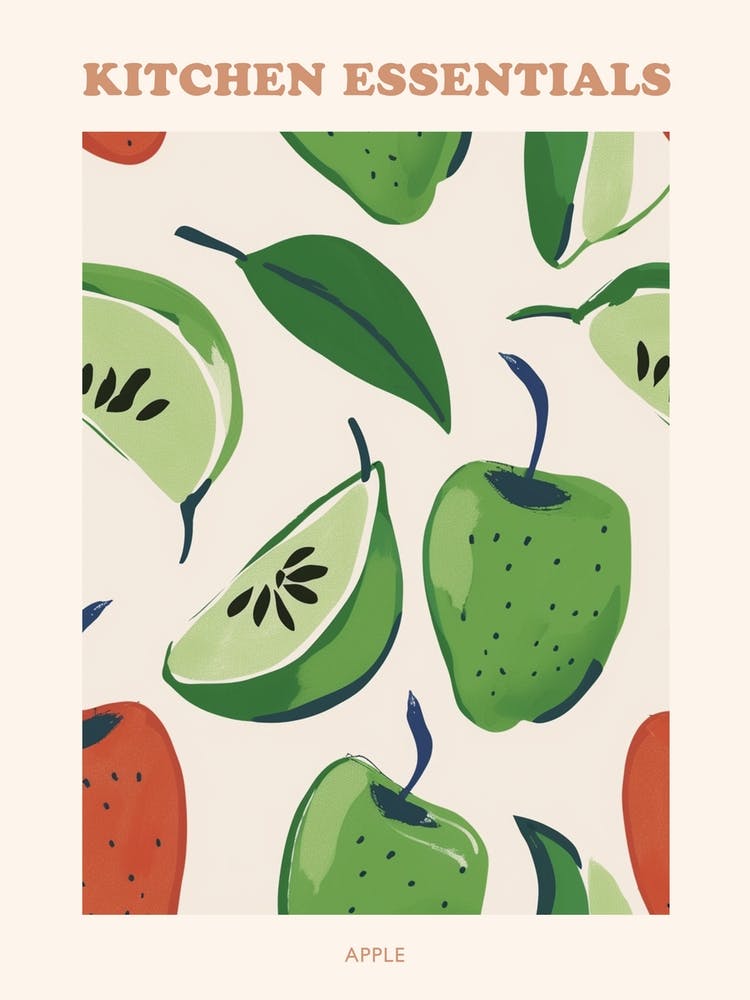 Apfelmuster Illustration Poster 1