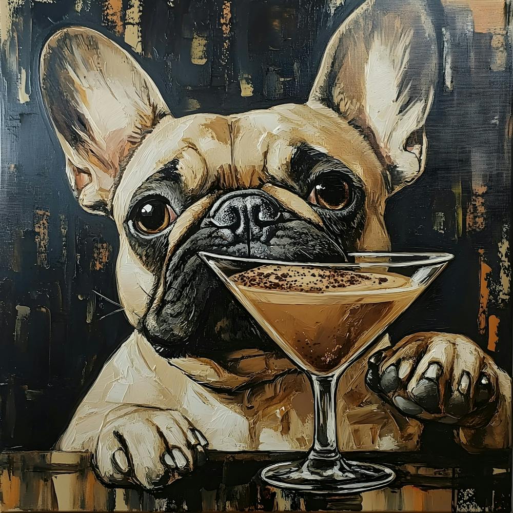 Frenchie With Espresso Martini 1