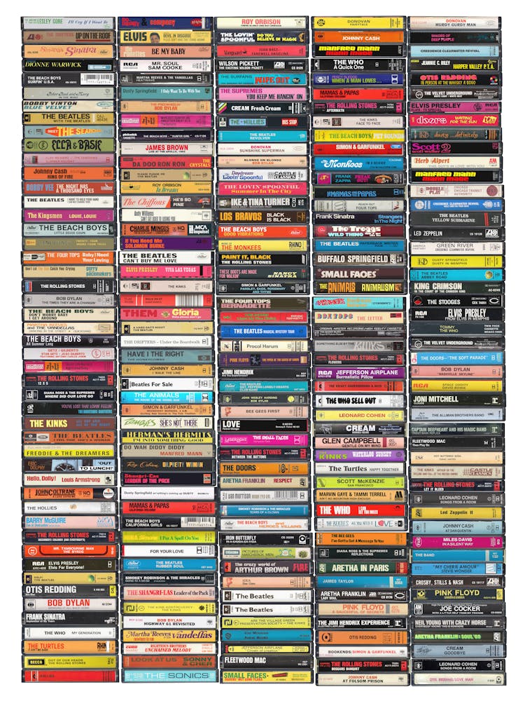 1960s Albums - iconic 60's Music - Vintage Cassette Print