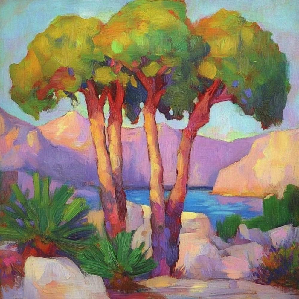 Three Trees by the Sea