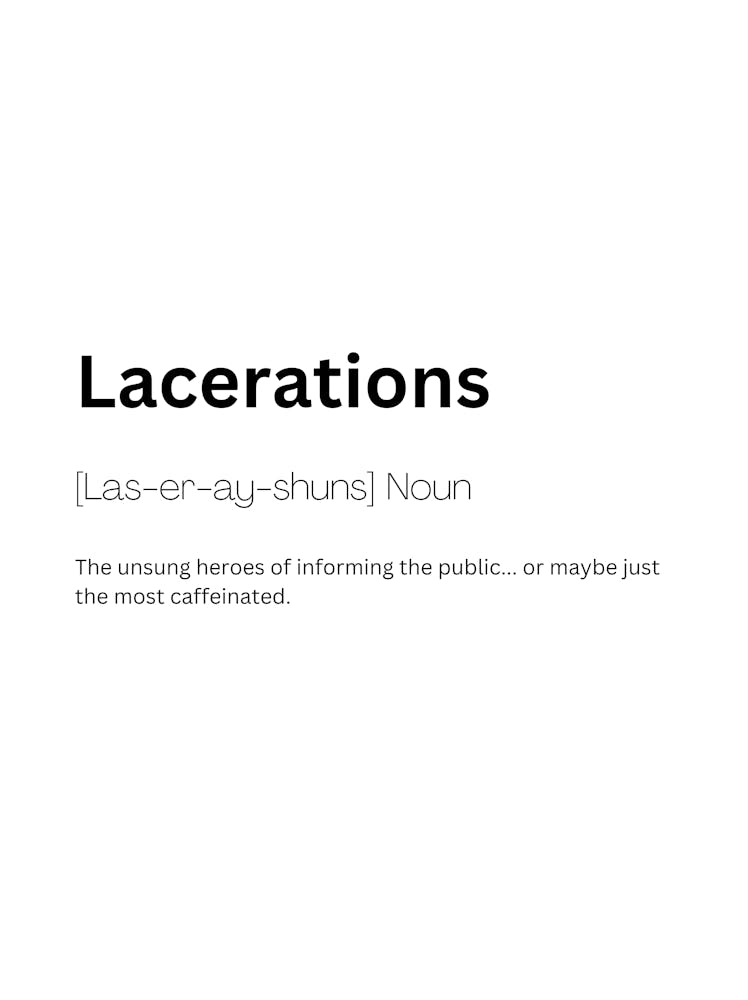 Lacerations Definition Meaning